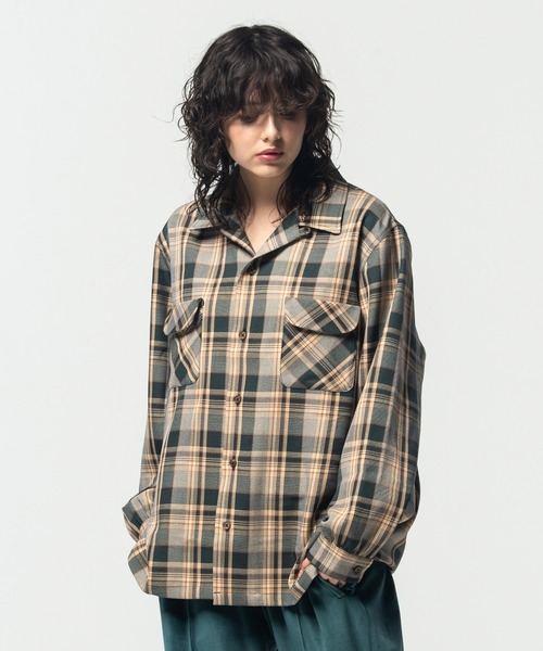 glamb（グラム）の「Double Pocket Check SH / ダブルポケットチェックシャツ（シャツ/ブラウス・メンズ・ブラック/グリーン/イエロー・L/M/S）」の3枚目の写真