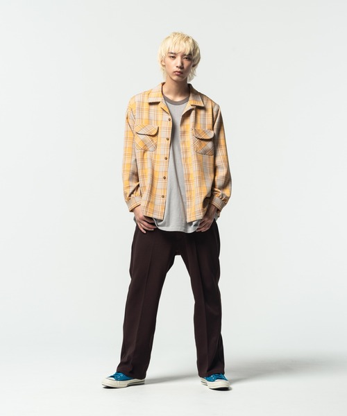 glamb（グラム）の「Double Pocket Check SH / ダブルポケットチェックシャツ（シャツ/ブラウス・メンズ・ブラック/グリーン/イエロー・L/M/S）」の12枚目の写真