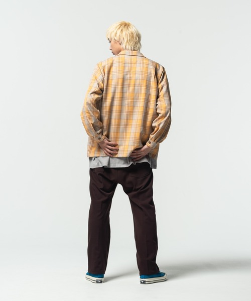 glamb（グラム）の「Double Pocket Check SH / ダブルポケットチェックシャツ（シャツ/ブラウス・メンズ・ブラック/グリーン/イエロー・L/M/S）」の9枚目の写真