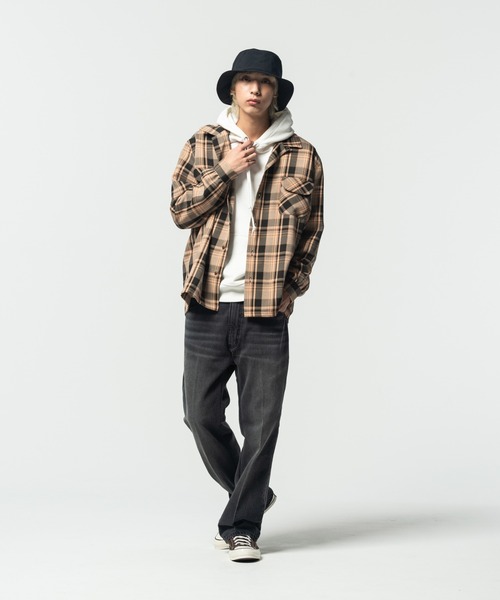 glamb（グラム）の「Double Pocket Check SH / ダブルポケットチェックシャツ（シャツ/ブラウス・メンズ・ブラック/グリーン/イエロー・L/M/S）」の5枚目の写真