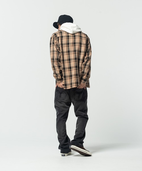 glamb（グラム）の「Double Pocket Check SH / ダブルポケットチェックシャツ（シャツ/ブラウス・メンズ・ブラック/グリーン/イエロー・L/M/S）」の7枚目の写真