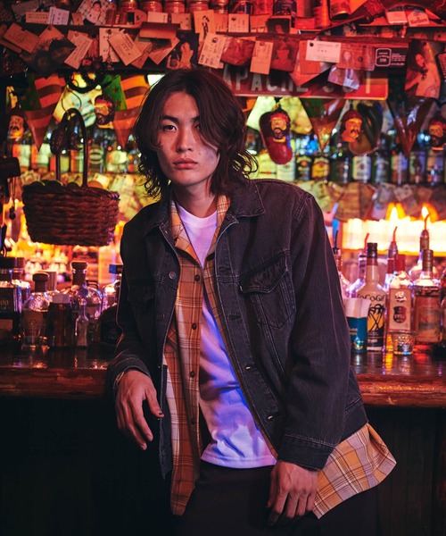 glamb（グラム）の「Double Pocket Check SH / ダブルポケットチェックシャツ（シャツ/ブラウス・メンズ・ブラック/グリーン/イエロー・L/M/S）」の10枚目の写真