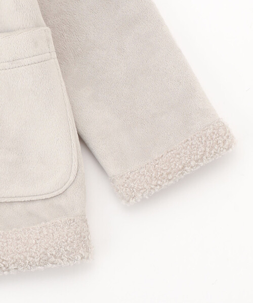 COMME CA ISM（コムサイズム）の「ジャージー　フェイクムートンコート（ムートンコート・キッズ・ライトグレー/キャメル・110cm/100cm/120cm/130cm/140cm/150cm）」の6枚目の写真