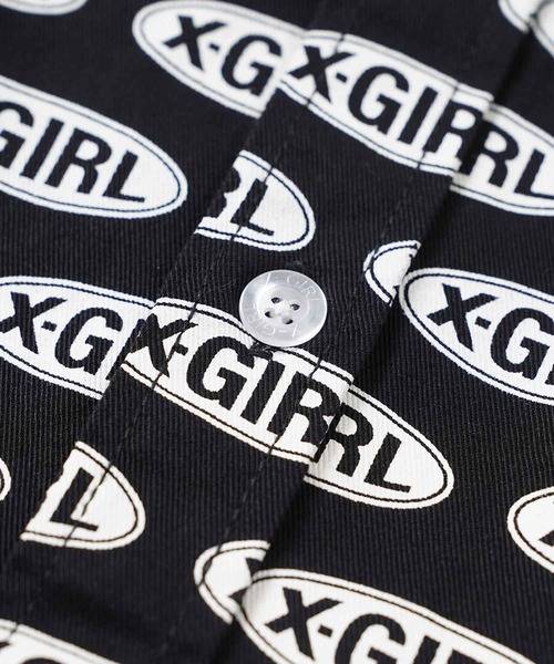 X-girl(エックスガール)の「OVAL LOGO L/S SHIRT(シャツ/ブラウス・レディース・ブラック/ホワイト・M/S)」の12枚目の写真
