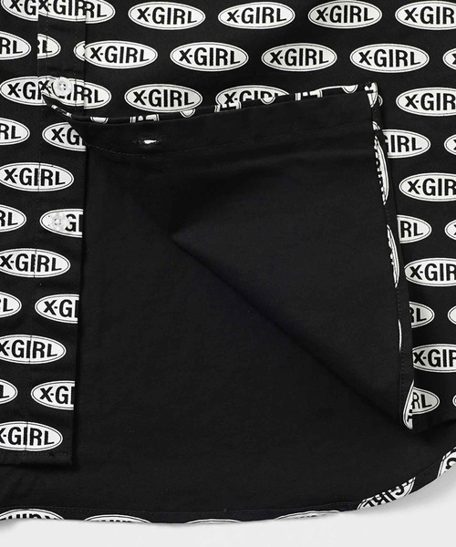 X-girl(エックスガール)の「OVAL LOGO L/S SHIRT(シャツ/ブラウス・レディース・ブラック/ホワイト・M/S)」の15枚目の写真