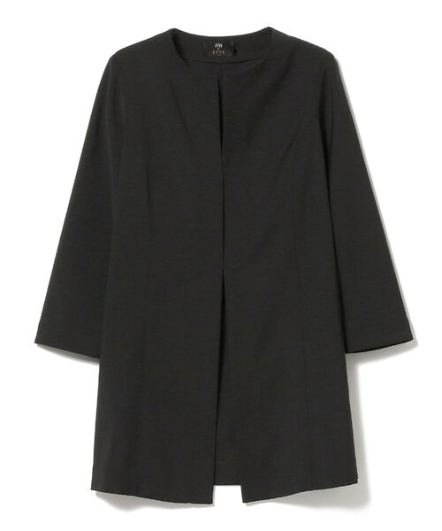 EFFE BEAMS（エッフェビームス）の「M・fil×EFFE BEAMS / 梳毛 ロングジャケット（ノーカラージャケット・レディース・ブラック/ネイビー・36/38）」の8枚目の写真