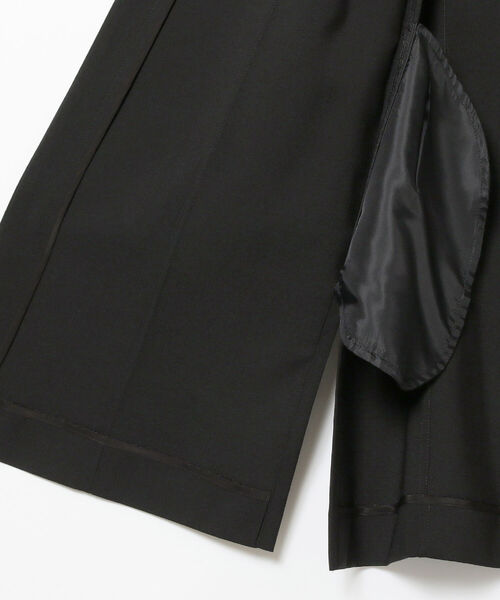 EFFE BEAMS（エッフェビームス）の「M・fil×EFFE BEAMS / 梳毛 ロングジャケット（ノーカラージャケット・レディース・ブラック/ネイビー・36/38）」の9枚目の写真