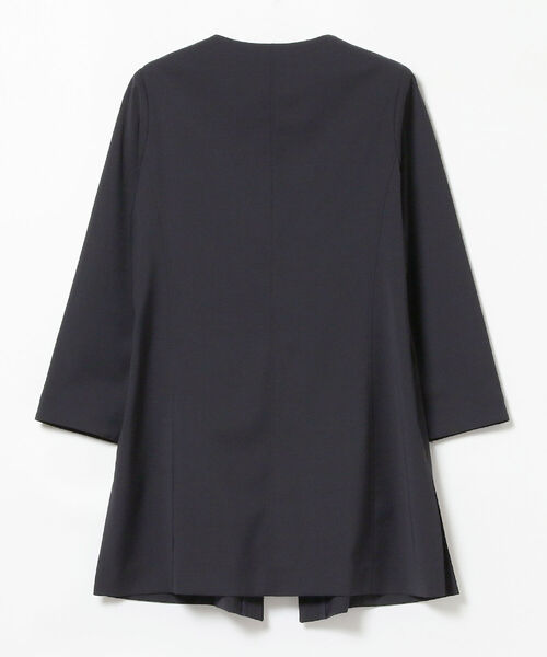 EFFE BEAMS（エッフェビームス）の「M・fil×EFFE BEAMS / 梳毛 ロングジャケット（ノーカラージャケット・レディース・ブラック/ネイビー・36/38）」の15枚目の写真