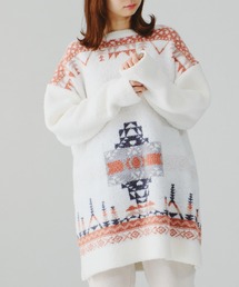 acro | ジャガード柄チュニックプルオーバー/AC1266(ルームウェア/パジャマ)