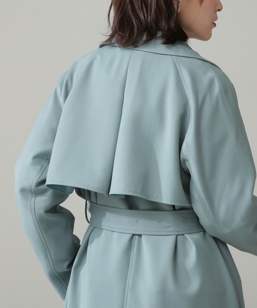 N.(N. Natural Beauty Basic)(エヌエヌナチュラルビューティーベーシック)の「【S Size Line】◆TRタブルブレストトレンチコート(トレンチコート・レディース・ベージュ/ライトベージュ/グリーン・SMALL/MEDIUM)」の16枚目の写真