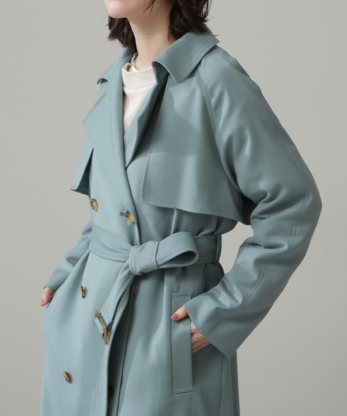 N.(N. Natural Beauty Basic)(エヌエヌナチュラルビューティーベーシック)の「【S Size Line】◆TRタブルブレストトレンチコート(トレンチコート・レディース・ベージュ/ライトベージュ/グリーン・SMALL/MEDIUM)」の17枚目の写真