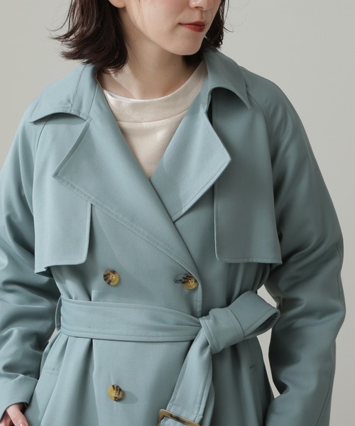 N.(N. Natural Beauty Basic)(エヌエヌナチュラルビューティーベーシック)の「【S Size Line】◆TRタブルブレストトレンチコート(トレンチコート・レディース・ベージュ/ライトベージュ/グリーン・SMALL/MEDIUM)」の15枚目の写真
