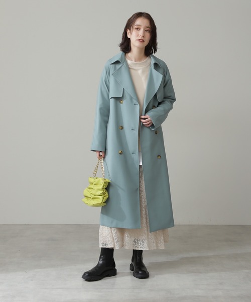 N.(N. Natural Beauty Basic)(エヌエヌナチュラルビューティーベーシック)の「【S Size Line】◆TRタブルブレストトレンチコート(トレンチコート・レディース・ベージュ/ライトベージュ/グリーン・SMALL/MEDIUM)」の11枚目の写真