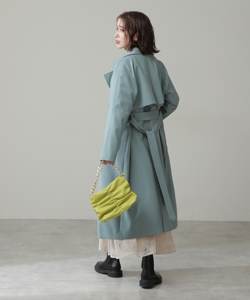 N.(N. Natural Beauty Basic)(エヌエヌナチュラルビューティーベーシック)の「【S Size Line】◆TRタブルブレストトレンチコート(トレンチコート・レディース・ベージュ/ライトベージュ/グリーン・SMALL/MEDIUM)」の12枚目の写真