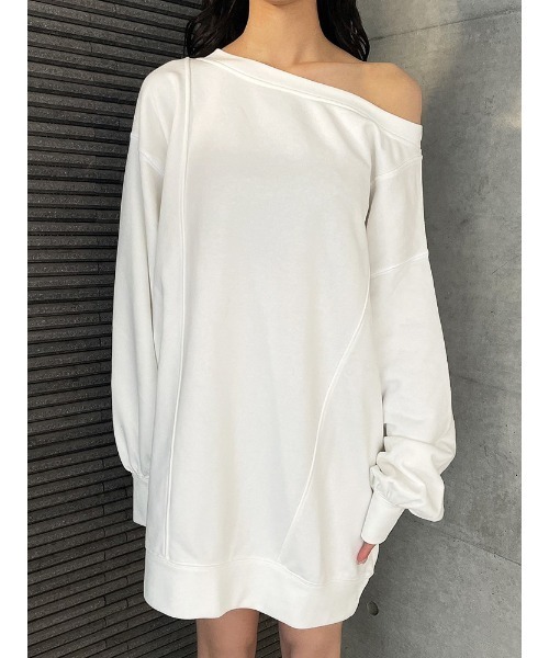 ENVYM（アンビー）の「オフショル裏毛ＯＰ（ワンピース・レディース・ホワイト/ブラック/ピンク・FREE）」の12枚目の写真