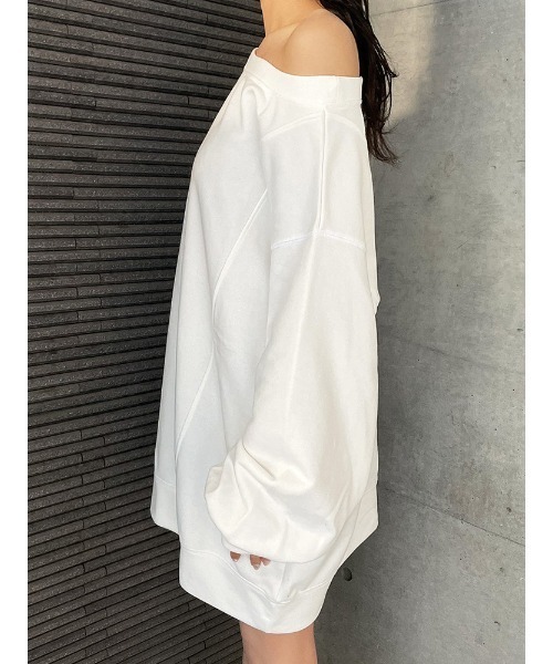 ENVYM（アンビー）の「オフショル裏毛ＯＰ（ワンピース・レディース・ホワイト/ブラック/ピンク・FREE）」の13枚目の写真