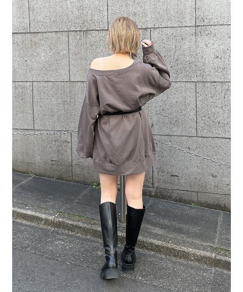 ENVYM（アンビー）の「オフショル裏毛ＯＰ（ワンピース・レディース・ホワイト/ブラック/ピンク・FREE）」の19枚目の写真