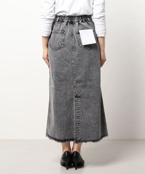 HONEYSUCKLE ROSE（ハニーサックルローズ）の「【HONEYSUCKLE ROSE】デニムセミフレアスカート（デニムスカート・レディース・ブラック・L/M）」の3枚目の写真