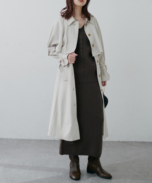natural couture(ナチュラルクチュール)の「【セットアップ可能】シンプルニットタイトスカート(スカート・レディース・オフホワイト/スミクロ/ライトベージュ・FREE)」の7枚目の写真