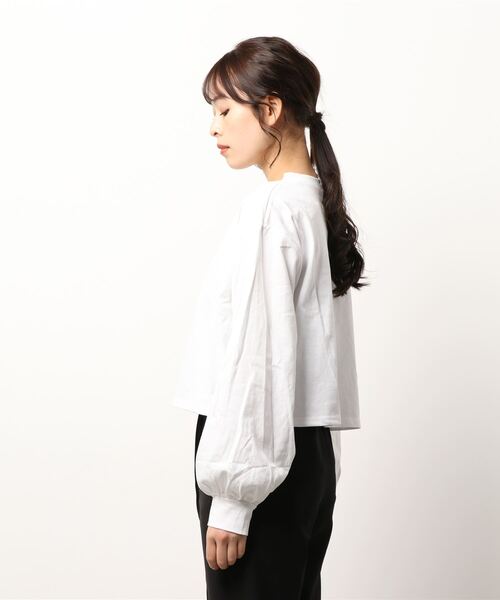 ANAP(アナップ)の「シンプル刺繍クロップドトップスカットソー(Tシャツ/カットソー・レディース・ベージュ/スミクロ/オフホワイト・FREE)」の8枚目の写真