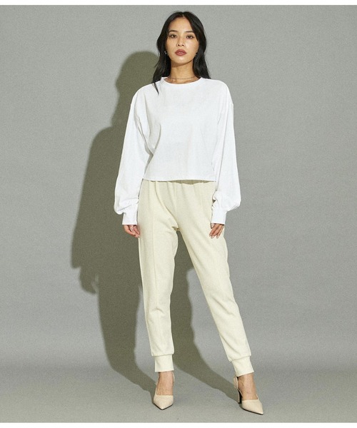 ANAP(アナップ)の「シンプル刺繍クロップドトップスカットソー(Tシャツ/カットソー・レディース・ベージュ/スミクロ/オフホワイト・FREE)」の17枚目の写真