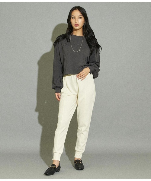 ANAP(アナップ)の「シンプル刺繍クロップドトップスカットソー(Tシャツ/カットソー・レディース・ベージュ/スミクロ/オフホワイト・FREE)」の18枚目の写真