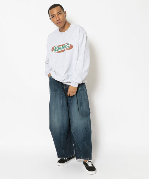 MANASTASH(マナスタッシュ)の「MANASTASH/マナスタッシュ MANASTAWAY SWEAT CREW スウェットクルー(スウェット・メンズ・グレー/ライトグレー・MEDIUM/LARGE/X-LARGE)」の3枚目の写真