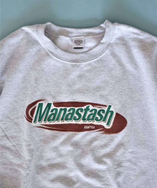 MANASTASH(マナスタッシュ)の「MANASTASH/マナスタッシュ MANASTAWAY SWEAT CREW スウェットクルー(スウェット・メンズ・グレー/ライトグレー・MEDIUM/LARGE/X-LARGE)」の1枚目の写真