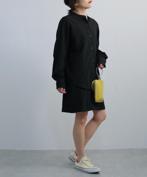 ap retro(アプレトロ)の「バンドカラーシャツ(シャツ/ブラウス・レディース・ホワイト/ブラック/ブルー・FREE)」の14枚目の写真