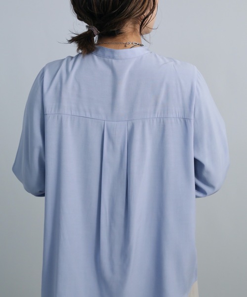 ap retro(アプレトロ)の「バンドカラーシャツ(シャツ/ブラウス・レディース・ホワイト/ブラック/ブルー・FREE)」の16枚目の写真