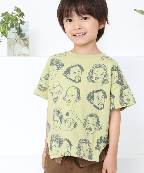 えらい人総柄半袖tシャツ 80 140cm Tシャツ カットソー Make Your Day メイクユアデイ のファッション通販 Zozotown