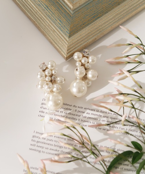 Placebo（プラシーボ）の「ミュゲ パールイヤリング（イヤリング・レディース・ベージュ・F）」の4枚目の写真