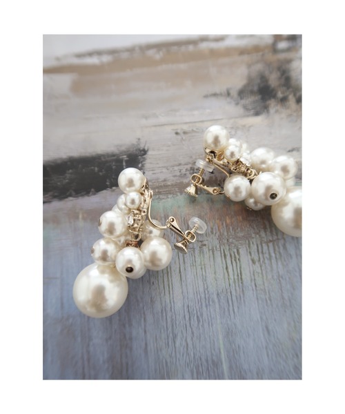 Placebo（プラシーボ）の「ミュゲ パールイヤリング（イヤリング・レディース・ベージュ・F）」の8枚目の写真