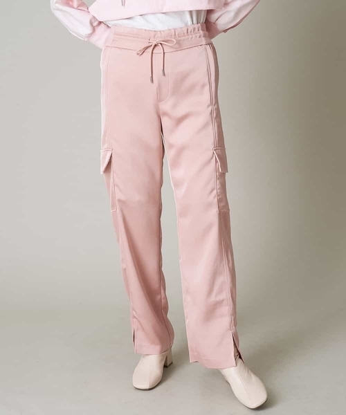 A de a.v.v（アードアー・ヴェ・ヴェ）の「［SET UP対応］サテンカーゴパンツ（カーゴパンツ・レディース・ライトピンク/グリーン/アイボリー・36/38）」の7枚目の写真