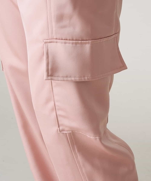 A de a.v.v（アードアー・ヴェ・ヴェ）の「［SET UP対応］サテンカーゴパンツ（カーゴパンツ・レディース・ライトピンク/グリーン/アイボリー・36/38）」の12枚目の写真