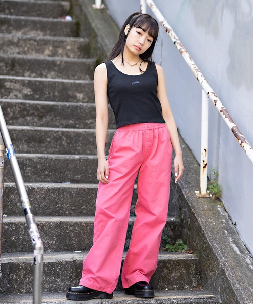 X-girl（エックスガール）の「MILLS LOGO TANK TOP（タンクトップ