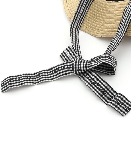 algy（アルジー）の「りぼん付きなみなみハット（ハット・キッズ・チェック/ブラック・SMALL/MEDIUM）」の7枚目の写真