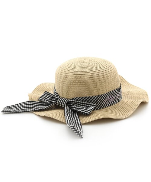 algy（アルジー）の「りぼん付きなみなみハット（ハット・キッズ・チェック/ブラック・SMALL/MEDIUM）」の13枚目の写真