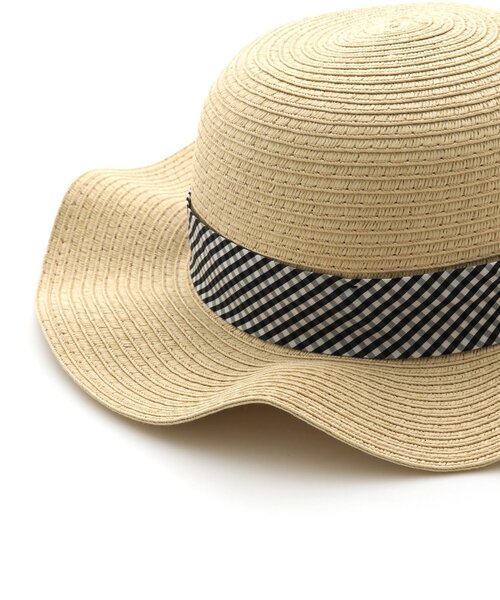 algy（アルジー）の「りぼん付きなみなみハット（ハット・キッズ・チェック/ブラック・SMALL/MEDIUM）」の14枚目の写真