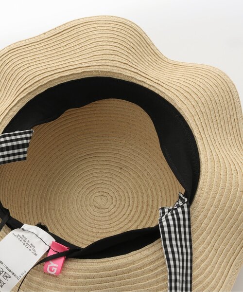 algy（アルジー）の「りぼん付きなみなみハット（ハット・キッズ・チェック/ブラック・SMALL/MEDIUM）」の16枚目の写真