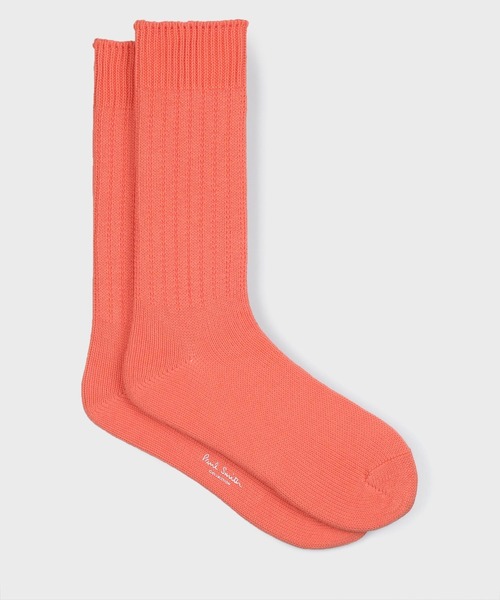 Paul Smith COLLECTION(ポールスミスコレクション)の「リブ編み カジュアルソックス / 124700 CS(ソックス/靴下・メンズ・ブルー/グリーン/マスタード/コーラルピンク・25-27)」の4枚目の写真