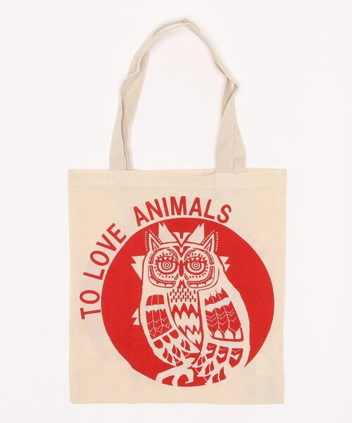 チャイハネ（チャイハネ）の「【チャイハネ】ふくろうバッグ（エコバッグ/サブバッグ・レディース・レッド/イエロー/ブルー/グリーン/ブラック・FREE）」の5枚目の写真