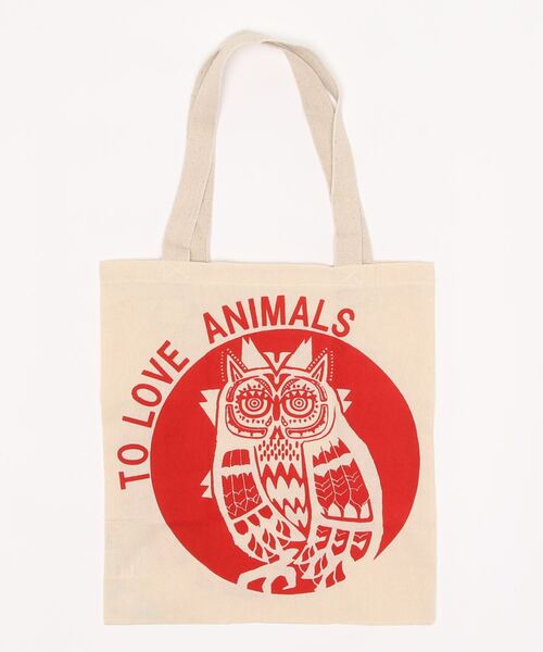 チャイハネ（チャイハネ）の「【チャイハネ】ふくろうバッグ（エコバッグ/サブバッグ・レディース・レッド/イエロー/ブルー/グリーン/ブラック・FREE）」の7枚目の写真