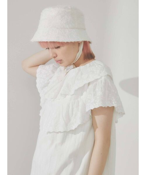 merry jenny（メリージェニー）の「コットンレースフリルワンピース（ワンピース・レディース・ブラック/オフホワイト・FREE）」の10枚目の写真