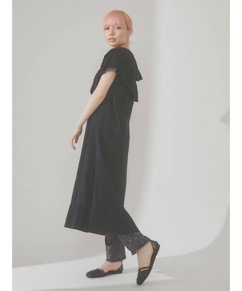 merry jenny（メリージェニー）の「コットンレースフリルワンピース（ワンピース・レディース・ブラック/オフホワイト・FREE）」の9枚目の写真