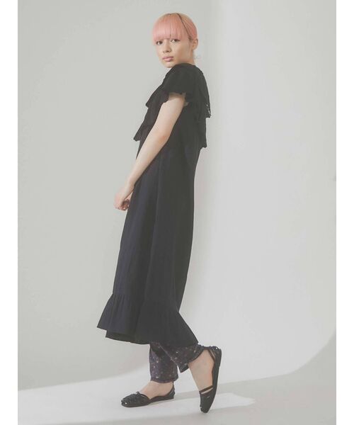 merry jenny（メリージェニー）の「コットンレースフリルワンピース（ワンピース・レディース・ブラック/オフホワイト・FREE）」の16枚目の写真