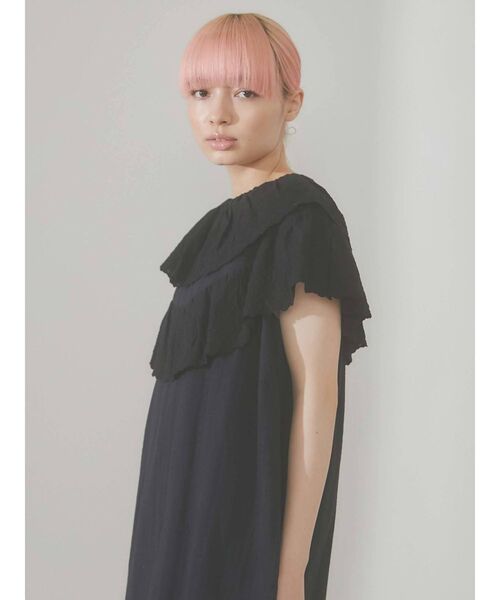 merry jenny（メリージェニー）の「コットンレースフリルワンピース（ワンピース・レディース・ブラック/オフホワイト・FREE）」の14枚目の写真