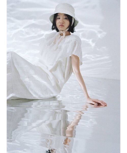 merry jenny（メリージェニー）の「コットンレースフリルワンピース（ワンピース・レディース・ブラック/オフホワイト・FREE）」の7枚目の写真