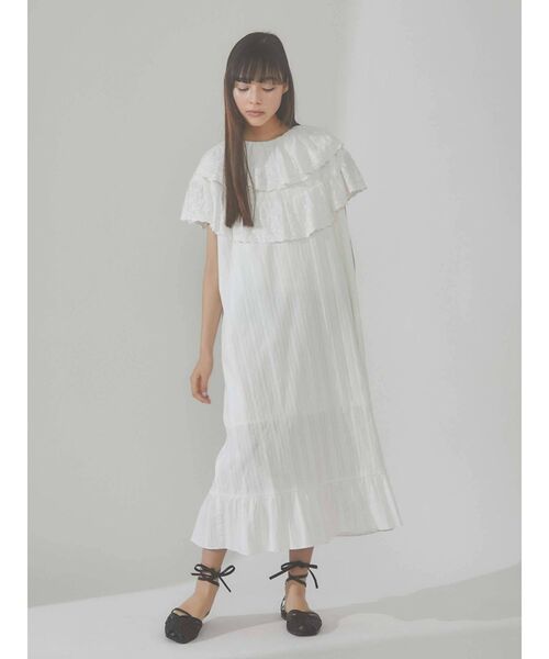 merry jenny（メリージェニー）の「コットンレースフリルワンピース（ワンピース・レディース・ブラック/オフホワイト・FREE）」の22枚目の写真