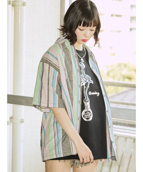 jouetie（ジュエティ）の「たなかみさき BIG Tシャツ【コラボ】（Tシャツ/カットソー・レディース・ブラック/オフホワイト/ピンク・MEDIUM）」の9枚目の写真